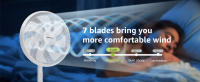 Aigostar Ventilador de Pie, 7 Aspas y 40 cm de Diámetro, 2 en 1 Ventilador de Pie & Ventilador de Sobremesa, 45W,  Oscilante 90°, 3 Velocidades y Altura Ajustable 70/110cm, Brisk. - details 1