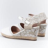KTEY 523 ROSE Sandalias plataforma mujer 32570 24V VALENCIA CUÑA YUTE MACRAME BLANCO - details 1