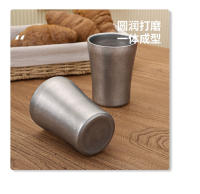 Taza De Agua Retro Japonesa De Acero Inoxidable 304 Doble Capa Antideslizante Estilo Café Para Camping Utensilios De Mesa Al Aire Libre - details 9