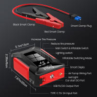 Banco de energía de emergencia para coche de 28000 mAh, inflador de neumáticos de 150 PSI, multifunción, bomba de aire con bolsa - details 6