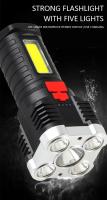 Linterna LED De Alta Potencia Recargable Con Luz Lateral Y 3 Modos De Iluminación Para Camping Y Aventuras Al Aire Libre - details 0