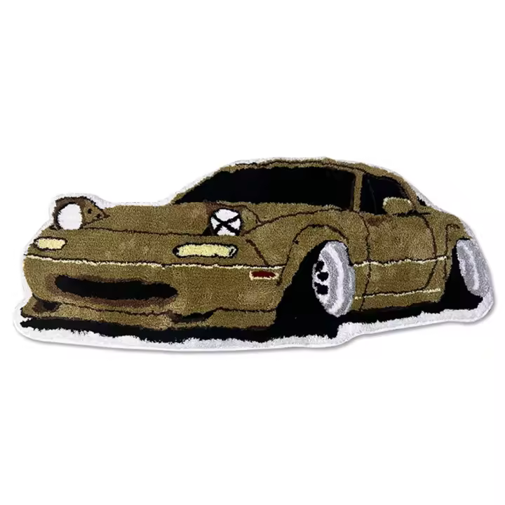 Alfombra De Coche Deportivo Para Decoración De Hogar Alfombra Antideslizante Suave Con Diseño De Carreras Adecuada Para Sala De Estar Dormitorio - 1