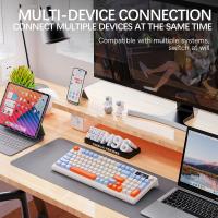 Teclado De Juego Inalámbrico FreeWolf M96 Con Pantalla Modo Dual Bluetooth Multidevice Ergonómico Para Desktop Laptop Tablet - details 3
