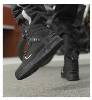 Botas De Motocicleta Para Mujer En Cuero Negro Resistente Al Agua Con Cordones Rápidos Botines De Motocross Para Hombres - details 24