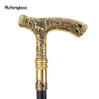 Bastón De Moda Elegante Con Patrón De Lobo 90cm Punta De Goma Material De Eje Acero Manija Decorativa Para Fiesta Y Cosplay - details 5