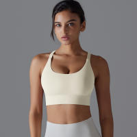 Sujetador deportivo con espalda descubierta para mujer, ropa interior de entrenamiento con hebilla ajustable para correr, Fitness, gimnasio, Bralette acolchado, ropa deportiva - details 13