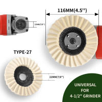 Ruedas De Linterna De Lana Para Pulido Accesorios De Mezclador Para Metal Vidrio Cerámica Discos De Molienda Para Broca De Ángulo 3/4/4.5/5Pcs - details 4