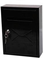 Buzon exterior de metal para paqueteria correo de pared, 2 Colores, Motivo Casita, Correos Exterior, Para Cartas Y Correo Postal, De Pared 260x200x75mm - details 2