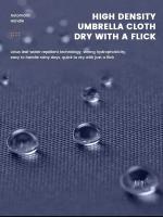 Paraguas Plegable Automático De 12 Rayas Negro Resistente Al UV Con Tela Gruesa Y Duradera Tipo Trípode Para Protección Contra El Sol Y Lluvia - details 8