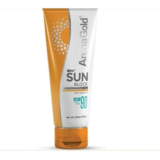 Protector Solar Arena Gold SPF 90 – High Protection Sunscreen for Face & Body – Water-Resistant, Broad-Spectrum UVA/UVB Protection, Non-Greasy Formula - 1