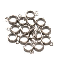 20Pcs/Lot Conectores De Colgante De Acero Inoxidable Para Joyería DIY Perlas Espaciadoras Gran Agujero Cierre De Collar Y Pulsera Encantos Herramientas De Manualidades - details 5