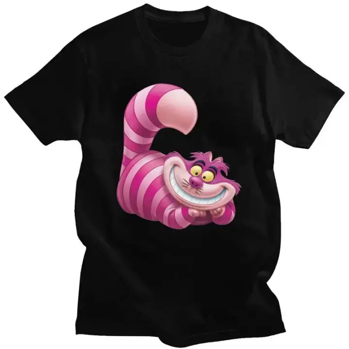 Camiseta Cheshire Cat Manga Corta Algodón Moda Verano Alice En Wonderland Ropa Unisex Estilo Casual Cuello Redondo - 1