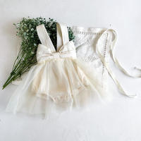 Bailarina Romper Para Bebés Niñas 0-2 Años Vestido De Malla Con Gran Lazo Traje De Baile Princesa Estilo Activo Ropa De Verano - details 18