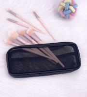 Bolsa De Viaje Para Cepillos De Maquillaje Capacidad Grande Diseño De Malla Portátil Y Sencilla Para Almacenamiento De Maquillaje Y Bolígrafos - details 1