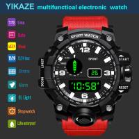 Reloj Deportivo Digital Para Hombre YIKAZE Reloj Militar Multifuncional Resistente Al Choque Con Pantalla LED Y Luz Trasera Regalo Para Niños - details 5