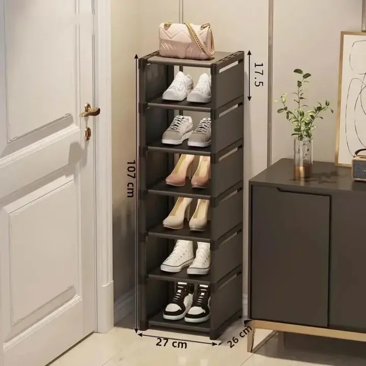 Organizador De Zapatos De Múltiples Capas Estante Ajustable Para Ahorrar Espacio En El Pared Y Esquina Stackable Para Guardar Zapatos Y Gabinete - 1