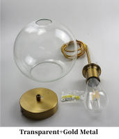 Lámpara Colgante De Vidrio Sférico Minimalista Nórdica En Ambar Fumé Gris Con Metal Antiguo Dorado Para Decoración Interior - details 8
