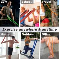 Banda De Fitness Unisex Elástica De Goma Para Ejercicios En Casa Y Gimnasio Resistencia Loop Energía Entrenamiento De Fortalecimiento Muscular - details 5