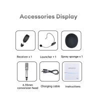 Set De Micrófono Inalámbrico 2.4G Con Transmisor Y Receptor Para Amplificador Y Altavoz De Voz Adecuado Para Enseñanza Y Guía Turística - details 9
