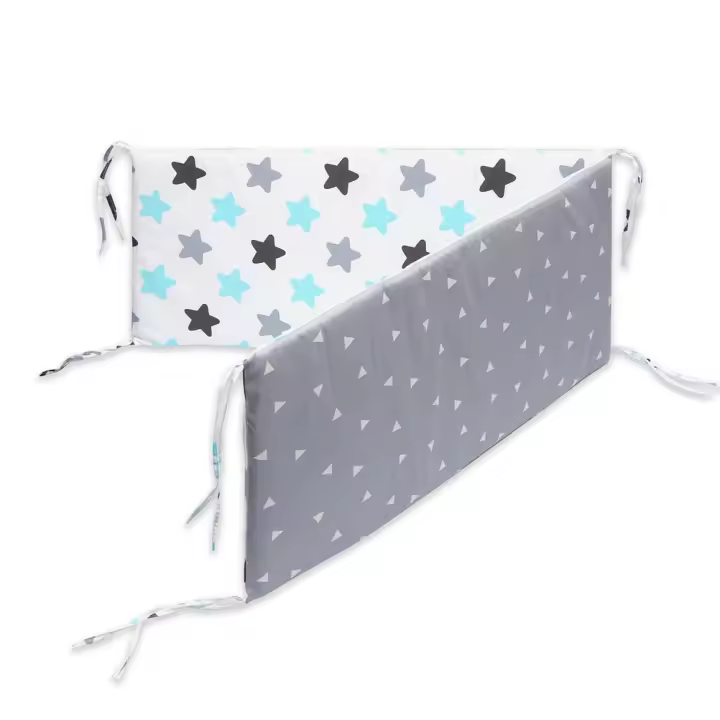 1 paquete de parachoques para cuna de bebé con estampado de casita, protección para cuna de bebé, decoración para habitación de niños - 1