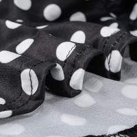 Vestido Maxis Polka Dot De Comodidad Todas Las Estaciones Cintura Alta Elegante Estilo A-Line Tejido Duradero Para Mujer - details 6