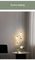Lámpara Colgante Geométrica De Acrílico Moderna Para Decoración De Hogar Y Restaurantes Iluminación LED Para Dormitorio Y Sala De Estar - details 1