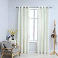 vidaXL Cortinas Opacas con Anillas 2 Piezas Terciopelo 140x225cm Color Azul oscuro,  Antracita,  Rosa antiguo y mas - details 5