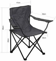 Silla Plegable de Camping de Acero con funda incluida, 50x50x80cm, Silla de Acampada Plegable, Ideal para Camping o Pesca, Estructura de Acero Resistente y Asiento de Lona Impermeable - details 0