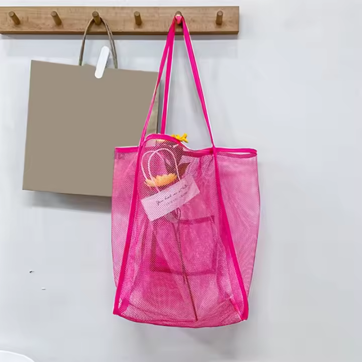 Bolsa De Playa Para Mujer Extra Grande Capacidad Con Diseño Sencillo Organizador De Viaje Para Juguetes De Arena Y Picnic - 1