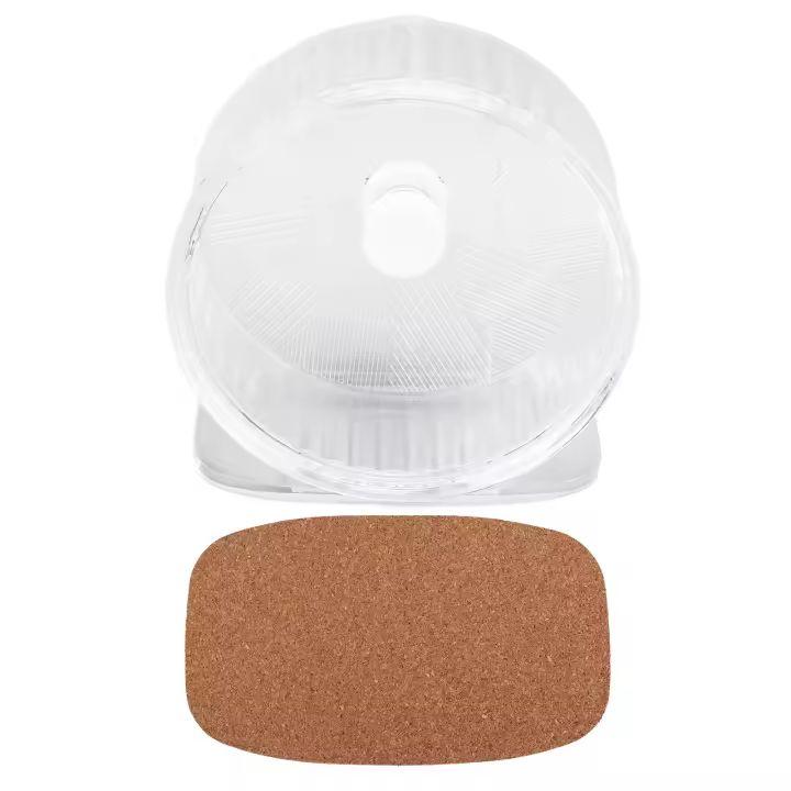 Rueda silenciosa para correr de hámster de 17 cm, juguete de ejercicio acrílico para mascotas pequeñas - 1