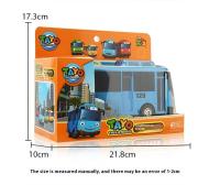 Juego De 4 Piezas De Coches De Dibujos Animados Tayo El Pequeño Autobús Coreano Juguetes De Plástico Para Niños Coche Retroalimentado Y Con Luz Regalo Para Niños - details 7