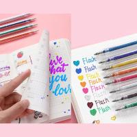 Juego De 12 Rotuladores De Gel Con Inky Glitter Refill De 12 Colores Adecuado Para Adultos Y Niños Dibujo De Libros Y Diarios - details 8