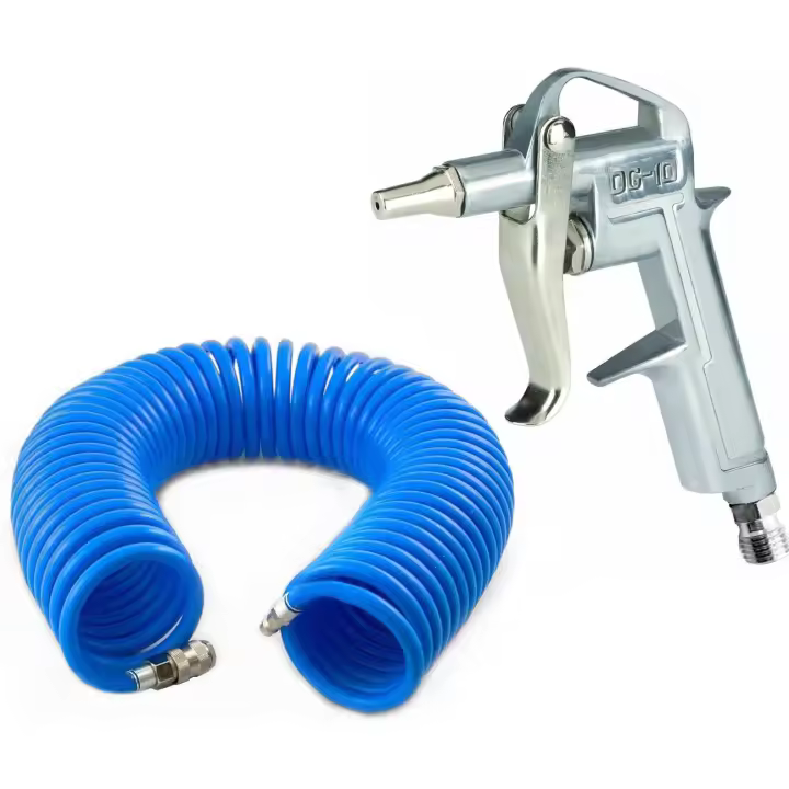 Conjunto de pistola de soplar aire con manguera de aire comprimido 6 x 8mm, 5 metros - 1
