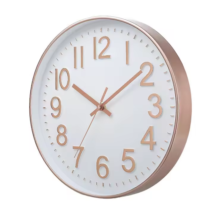 Reloj de pared números grandes diseño fácil de leer con pilas moderno silencioso no tictac reloj redondo decoración de pared jikaix - 1