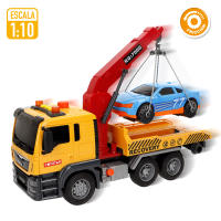 Speed & Go - Camión grúa juguete, escala 1:10, incorpora luces y sonidos, brazo extensible, sistema de fricción, juego interactivo, coches para niños a partir de 3 años, coches de juguete, grúas de asistencia en carretera - details 1