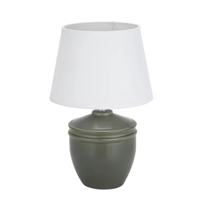 Lámpara de mesa Versa Aurelia Algodón Cerámica 40 W 20 x 31,5 cm - 1