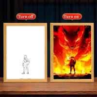 Marco De Fotos Para Pintura Con Figura De Anime Naruto Sasuke Gaara Luz LED Nocturna Decoración Para Dormitorio Regalo De Navidad Lámpara De La Luna - details 13