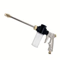 Pistola De Agua Ajustable Para Lavar Coche Y Jardín Con Espuma Metal Herramienta De Riego Para Hogar Y Jardín Con Control De Flujo Variable - details 0