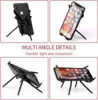 Soporte portátil de araña flexible para teléfonos móviles, soporte para iPod iPhone 4/4S/5/5S/6, Samsung Galaxy, Android, MP4, Dos pinzas (Negro) - details 1
