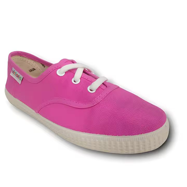 Victoria Zapatilla Lona Sneakers 06613 FUXIA calzado niños Summer ROYALE CORDONETS - 1