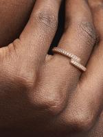 Pandora - VENTA FINAL - Anillo superpuesto brilliant-Baño de Oro Rosa de 14K - details 3