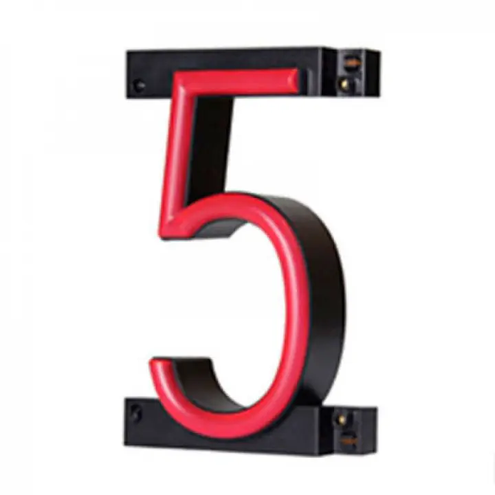 GreenIce | Número LED Neon 5 Ancho 90Mm Alto 161Mm Fondo 38Mm - - - 1