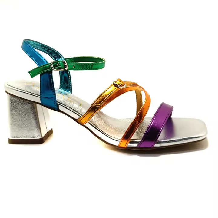 Azarey 531J181   Sandalias Con Tacon Medio  Puntera Descubierta   Para Mujer Multicolor. - 1