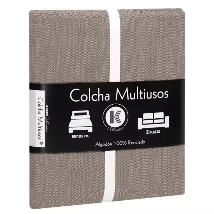 Manta Multiusos para Sofá y Cama, Colcha Foulard de Algodón-Poliéster, Cubresofá o Cubrecama Lavable, 180x290 cm, Suave y Resistente para Hogar, blanco, negro, beige, verde, marrón, gris, azul, turquesa, varios colores - 1
