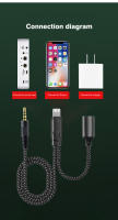 Adaptador De Streaming En Vivo Byscoon 2 En 1 Lightning a 3.5mm Para iPhone 14 13 12 11 pro XS Max Cable AUX OTG Con Corriente Máxima De 2.4A Material Trenzado - details 4