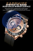 Reloj De Cuarzo Para Hombre BINBONG Con Correa De Silicona Fase Lunar Fecha Cronógrafo Resistente Al Agua Deportivo Moda Negocios Reloj De Pulsera - details 5