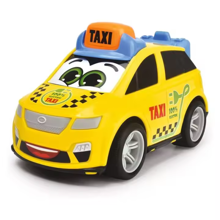 ABC vehículo taxi amarillo infantil con retrofricción 14 cm 204112002-TA - 1