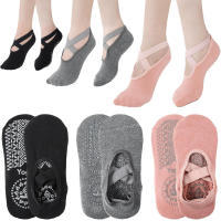 3 Pares De Calcetines De Yoga Para Mujer Antideslizantes Con Correas Para Ballet Y Pilates Deporte: Yoga Material: Algodón Talla: EUR 35-40 US 4.5-8.5 - details 7