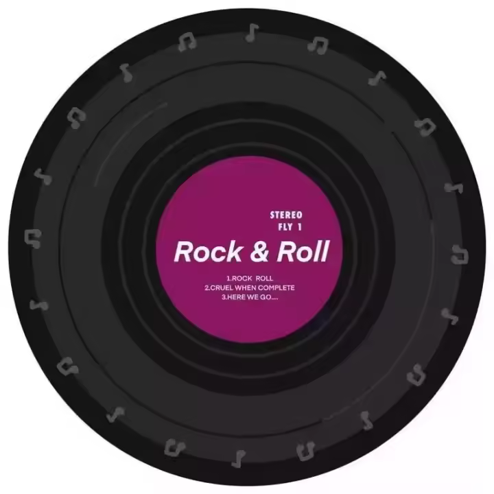  Alfombra Redonda De Música Fashion Con Impresión 3D No Esmerilada Para Sala De Estar Alfombra De Suelo Antideslizante Para Dormitorio Tapete De Área De Poliéster 100% Estilo Pastoral - 1