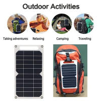 Panel Solar Portátil 5V 5W/10W USB Para Exteriores Cargador Rápido Para Móviles Y Viajes Exterior Panel Solar Micro De Alta Eficiencia - details 6